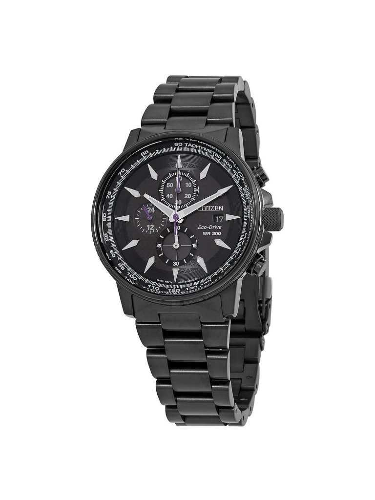 Nwt Citizen Eco-Drive Marvel Black Panther Chronograph Black Dial Men's Watch